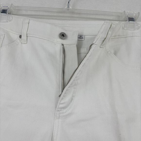 Denim & Co Jeans Size 16 Tall White How Slimming Stretch Denim Straight Leg - Picture 2 of 11